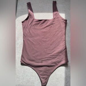 Abercrombie & Fitch Brown Bodysuit Square Neck Sleeveless Size L NWT